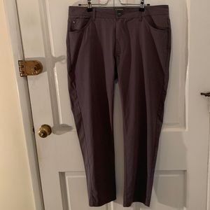Linksoul 5 pocket boardwalker pant. Plum. 35/30